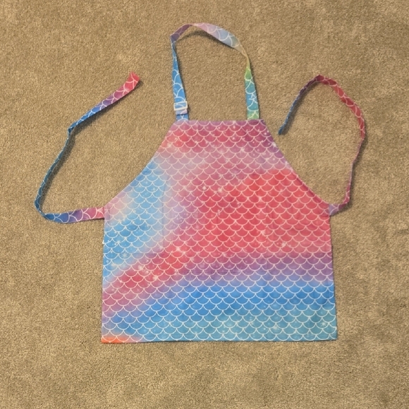 Other - Childs Colorful Kids Apron with Mermaid Scale Design